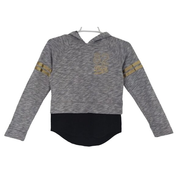 Danskin Now Athletic Hoodie M Gray & Gold 82 Athl. Dept. Long Sleeve Pullover. - Picture 1 of 8